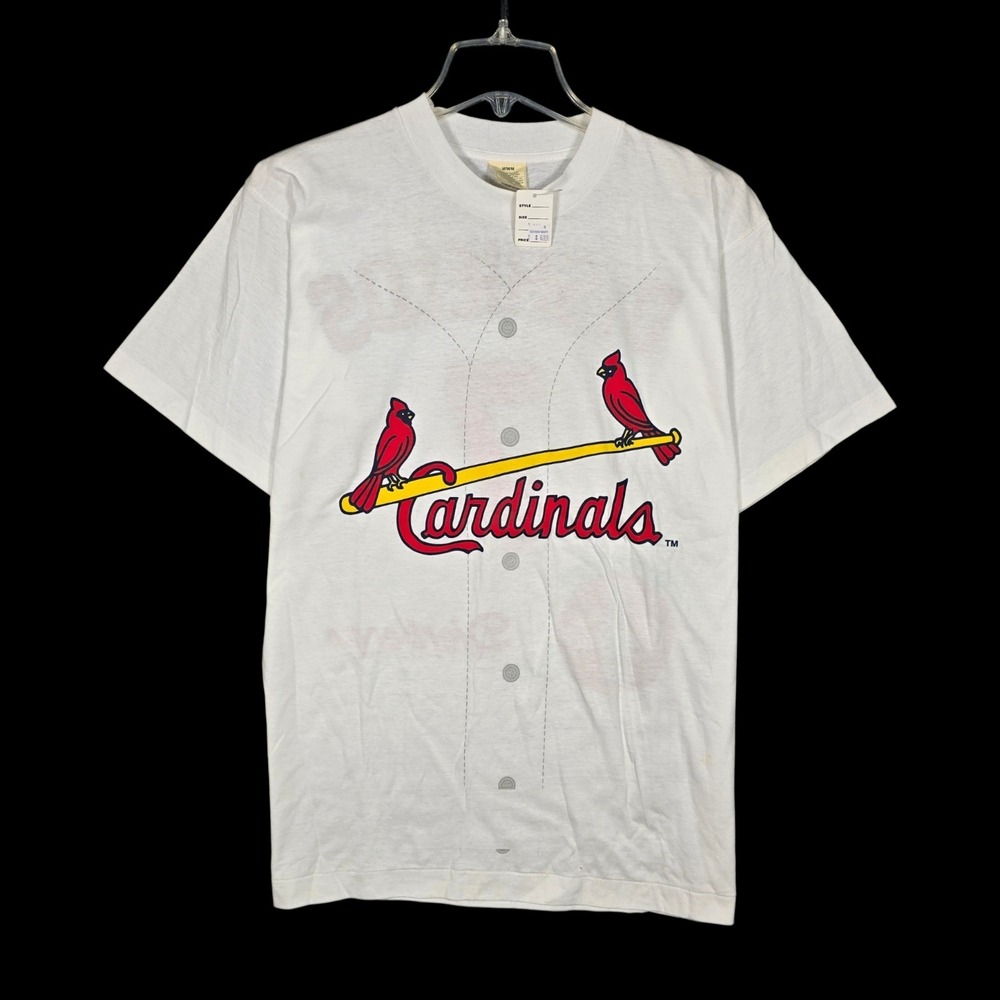 Vintage St Louis Cardinals T-Shirt Mens Medium Delino DeShields #7 Deadstock 90s
